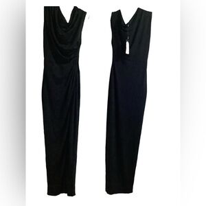 Fashion Nova Sleek Black Maxi Dress Size:L